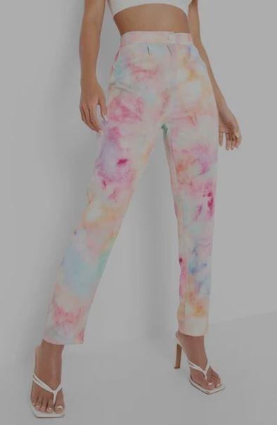 Tie dye slim fit trousers