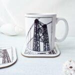 Bodie Creek Bridge papercut mug paperart Falklands Falkland Islands suspension 1