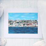 Stanley Falkland Islands papercut painting print papercutting art artist Harbour acrylic paint