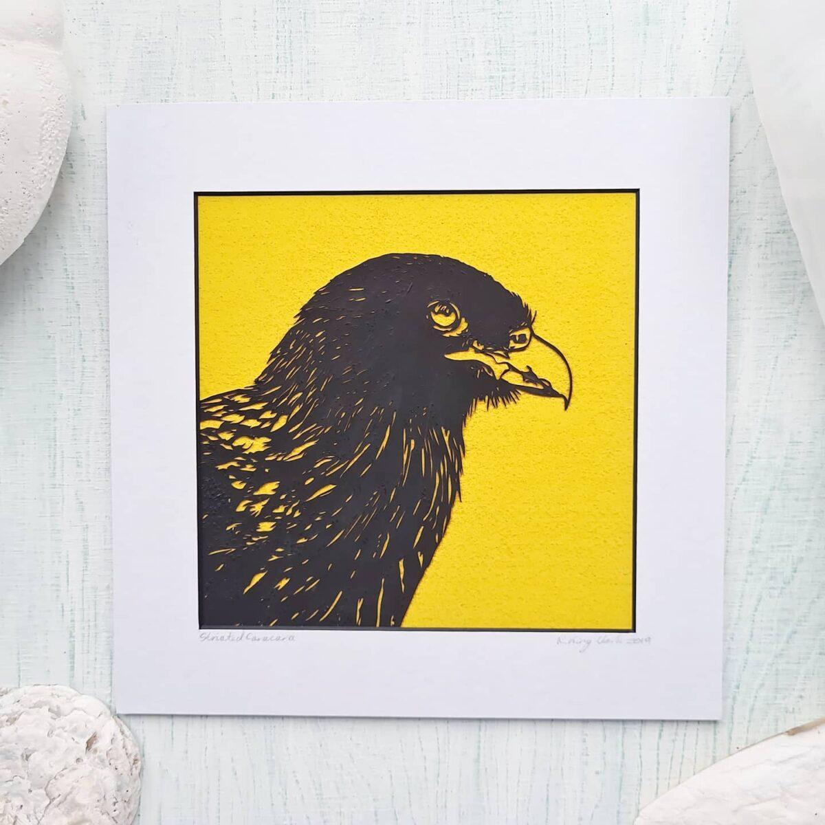 Striated Caracara bird of prey raptor papercut papercutting paperart Falkland Islands Striated Caracara bird of prey raptor papercut papercutting paperart Falkland Islands